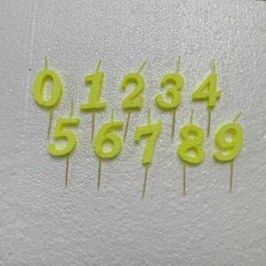 Velas grandes del 0 al 9 colores fluo