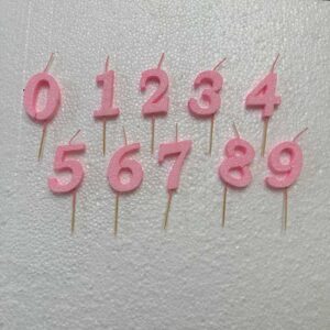 Velas chicas del 0 al 9 colores fluo