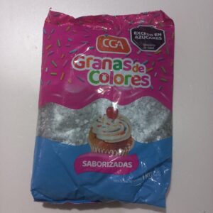 Granas en forma de corazon plateadas