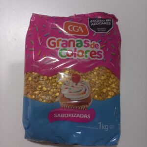 Grana en forma de corazon doradas
