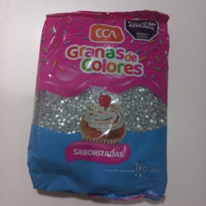 Granas en forma de estrella plateada